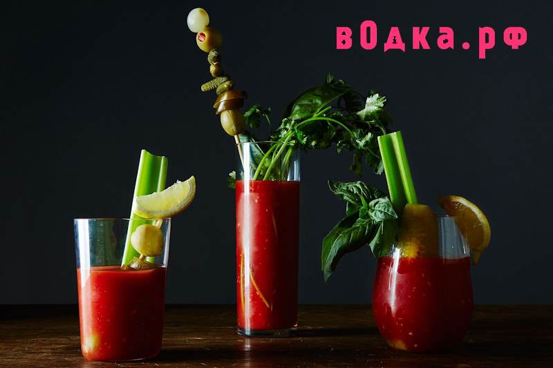 Водка - коктейль кровавая Мэри
